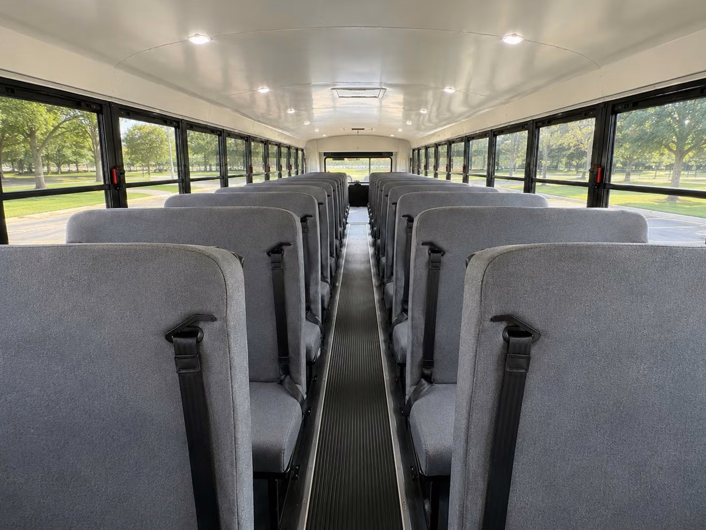 school bus inside